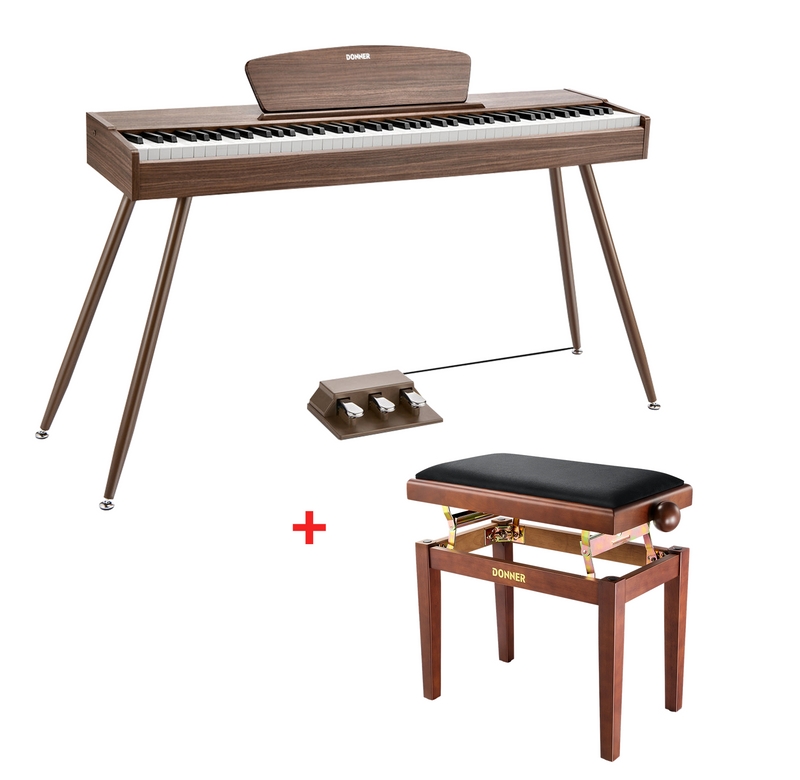 Donner DDP-80 piano de digital estilo madera 88-teclas contrapesadas