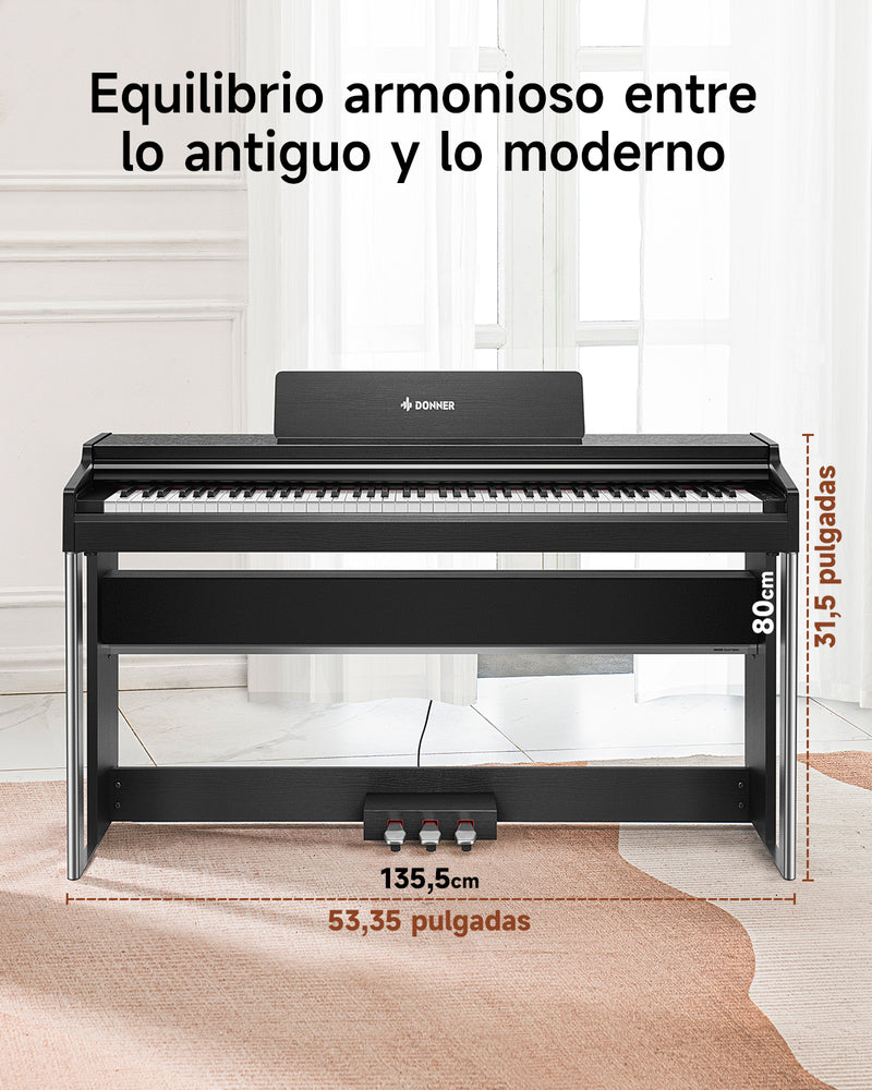 【Pre-venta】Donner DDP-200 PRO Piano digital vertical con 88 teclas de acción de martillo graduada progresiva - Envío el 6 de diciembre.