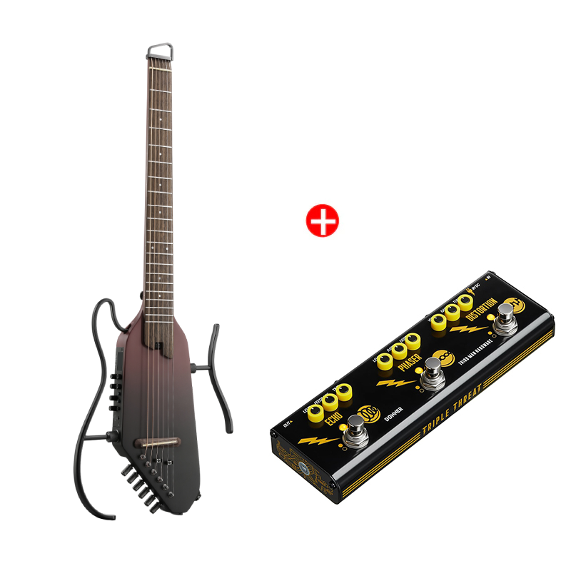 Donner HUSH™ I PRO Guitarra de viaje-Gradiente Maillard##