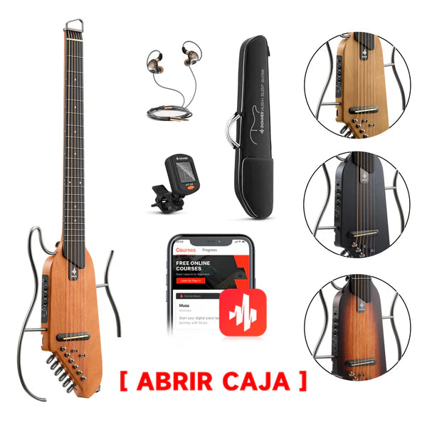 Caja Abierta】Donner HUSH™ I Guitarra de viaje ultraligera y portátil