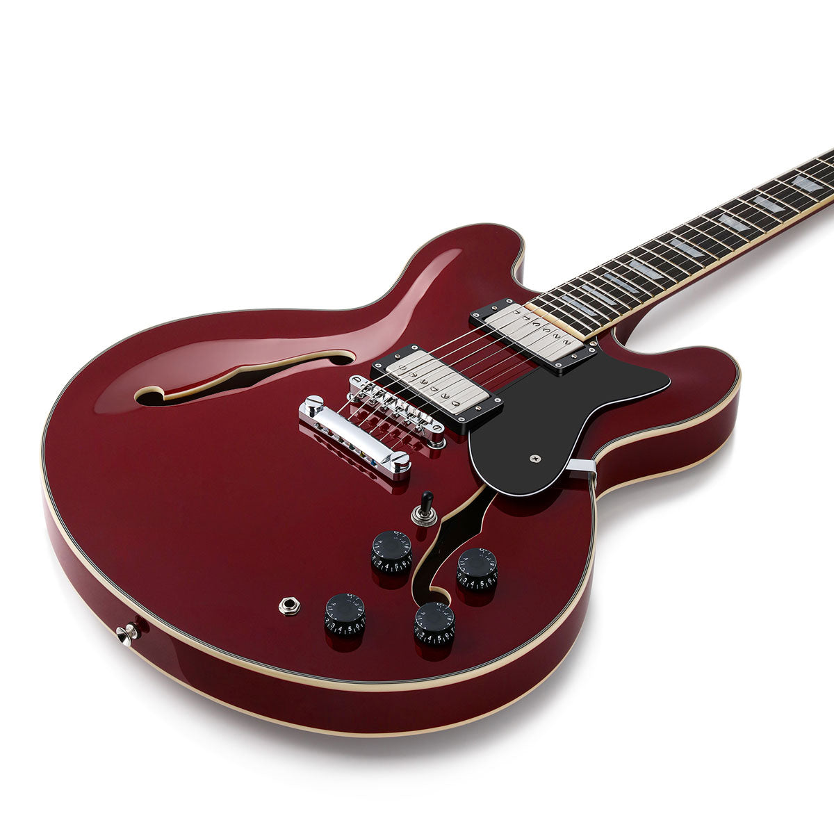 Donner DJP-1000 kit de guitarra eléctrica Jazz-Rojo##