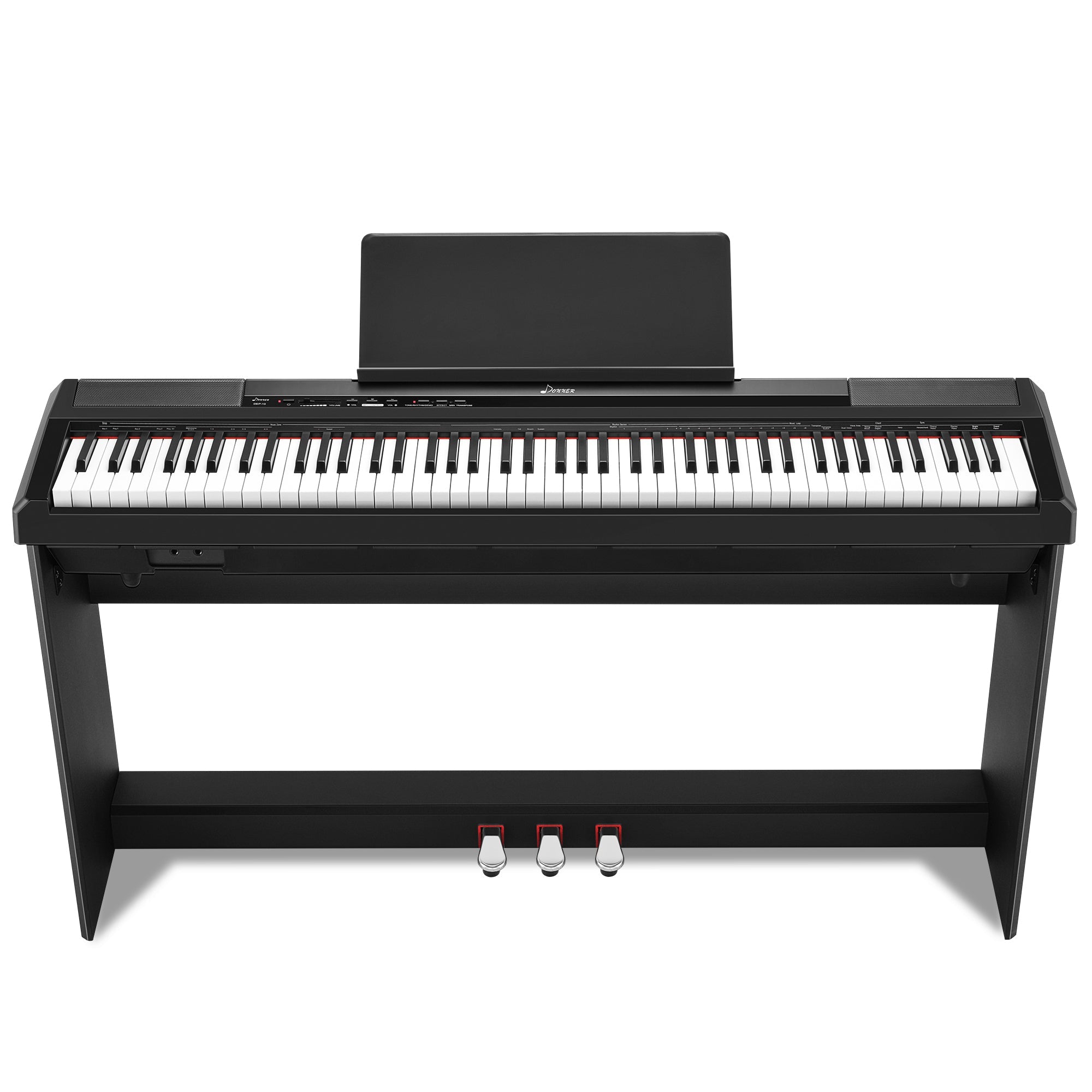 Donner DEP-10 piano digitale portátile semi ponderado con 88 teclas con soporte