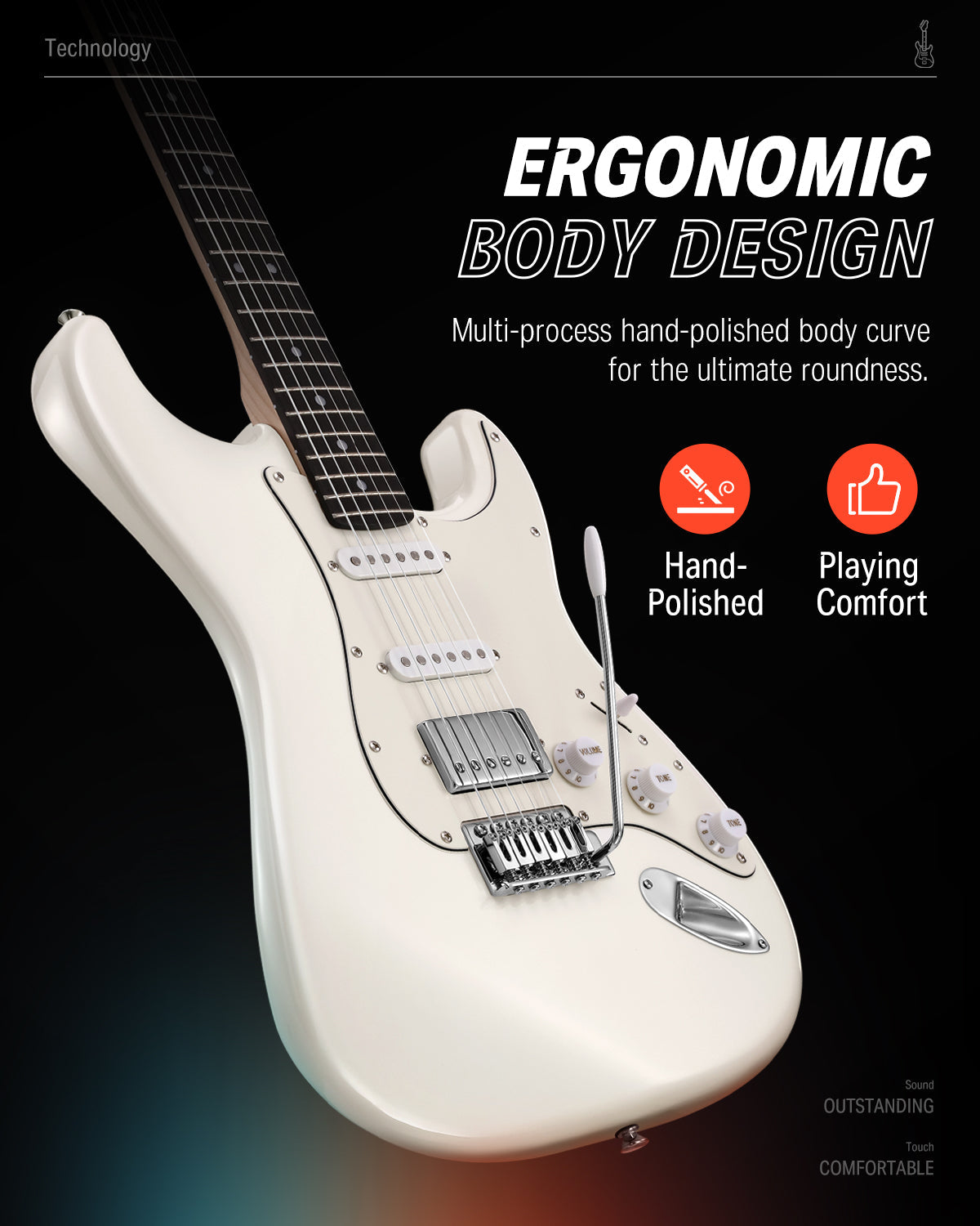 Donner DST-152 guitarra eléctrica de tamaño completo de 39 pulgadas