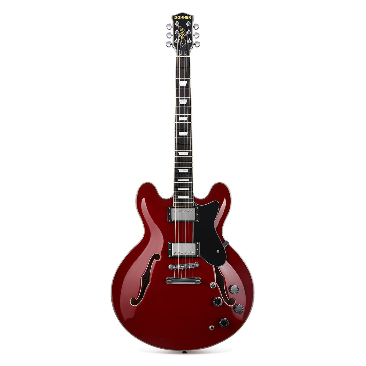 Donner DJP-1000 kit de guitarra eléctrica Jazz-Rojo##
