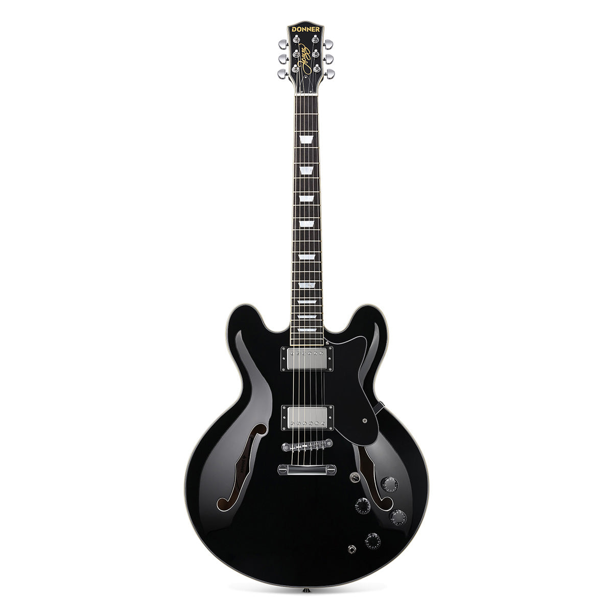 Donner DJP-1000 kit de guitarra eléctrica Jazz-Negro##