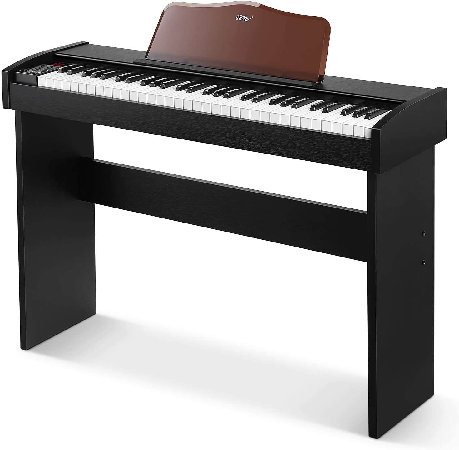 Eastar Digital Piano Keyboard, 61 keys Full Size Electronic Keyboard Piano for Beginners with Sustain Pedal, Solid Wood Electric Piano Stand, Music Stand and Power Supply, Gift Essential, EK-10S - Donner music- UK