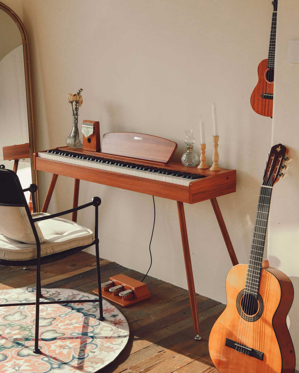 Donner DDP-80 piano de digital estilo madera 88-teclas contrapesadas