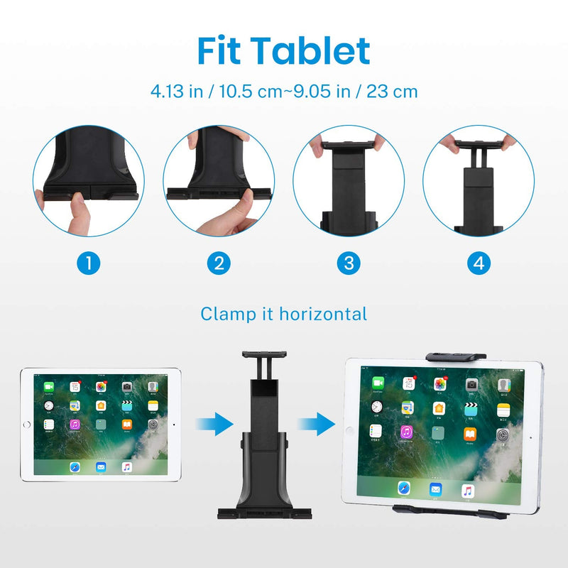 Moukey Adjustable Tablet Holder for Microphone Stands