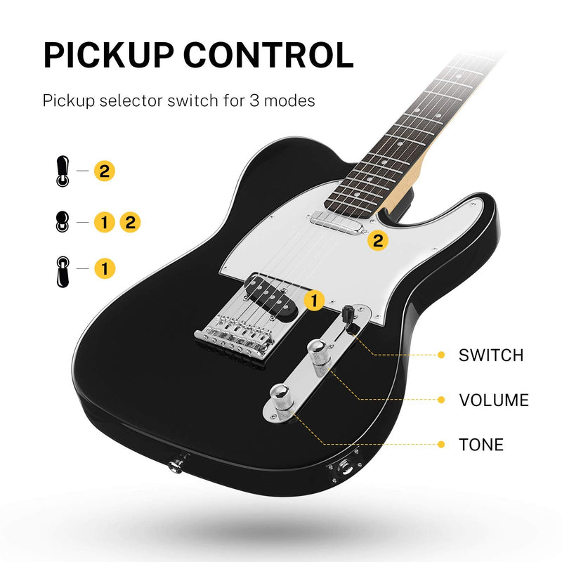 Donner DTC-100 Electric Guitar Kits Full-Size 39 Inch with Bag, Strap, Cable - Donner music- UK