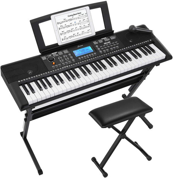 Donner DEK-610 teclado eléctrico de 61 teclas con kit LCD
