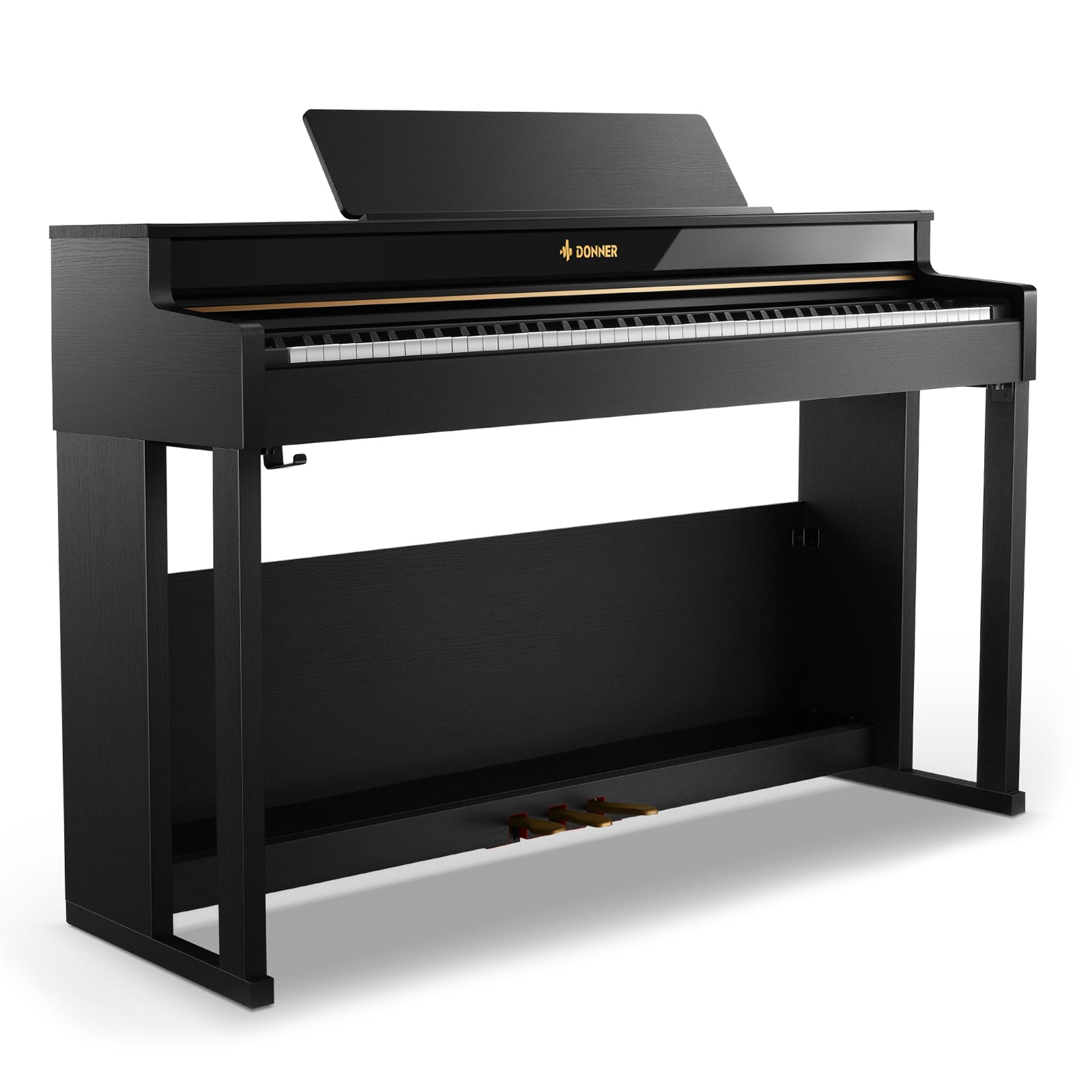 Donner DDP-400 88 Piano digital de acción de martillo progresivo con teclas ponderadas con soporte para muebles y 3 pedales para profesionales