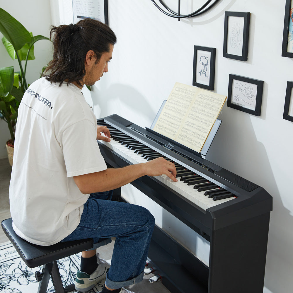 Donner DEP-20 teclado portátil de 88 teclas ponderadas con soporte para mueble
