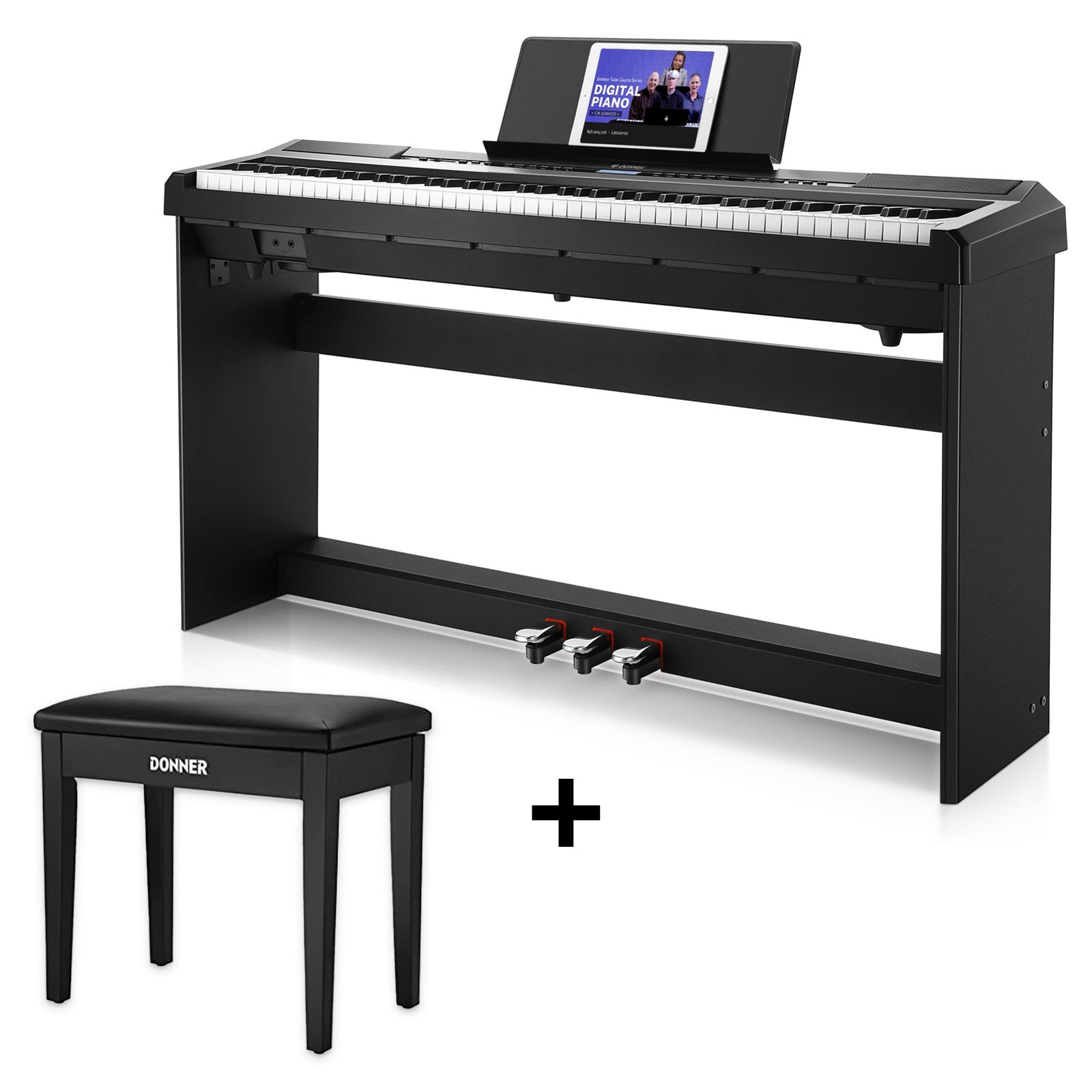 Donner DEP-20 Piano digital pesado-Negro##